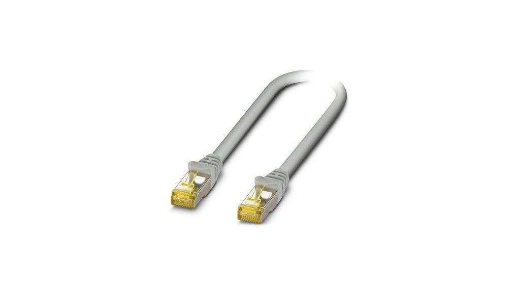 Cat6a Straight Male RJ45 to Straight Male RJ45 Ethernet Cable, Grey, 12.5m